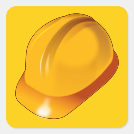 Wartung der Hard_Hat_Vector_Clipart-Konstruktion S Quadratischer Aufkleber (Vorderseite)