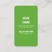 Wartung der Maschine Visitenkarte (Rückseite)