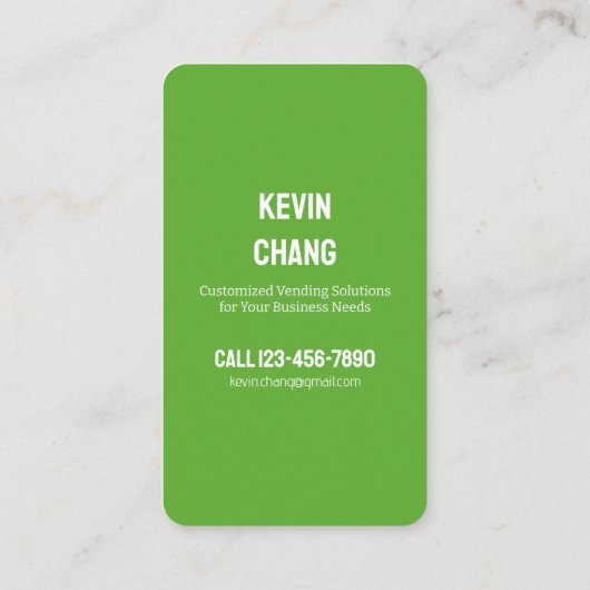 Wartung der Maschine Visitenkarte (Rückseite)