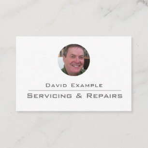 Wartung & Reparatur von Autos mit Foto des Inhaber Visitenkarte