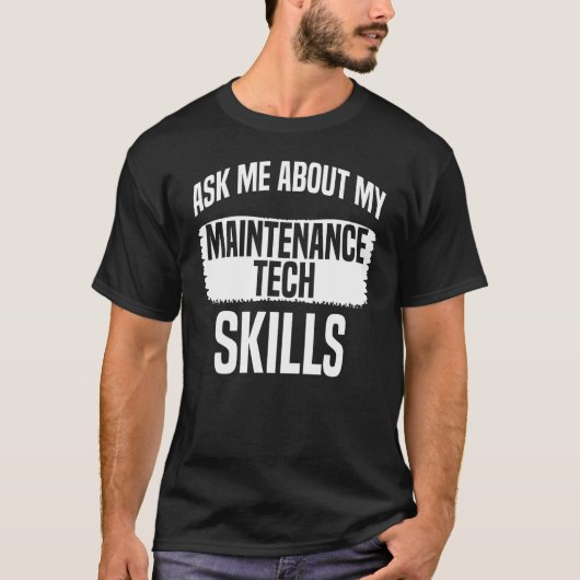 Wartung Tech Bekleidung Beste Techniker Design T-Shirt (Vorderseite)