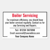 Wartung und Reparatur von Heizgeräten Rechteckiger Aufkleber (Vorderseite)