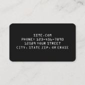 Wartung Visitenkarte (Rückseite)