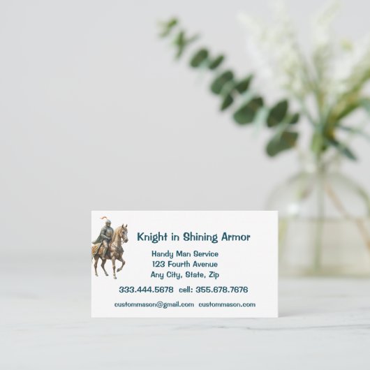 Wartung von benutzerdefiniertem Personal Visitenkarte (Stehend Vorderseite)