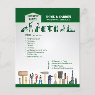 Wartungs-Flyer für Handyman und Zuhause Flyer