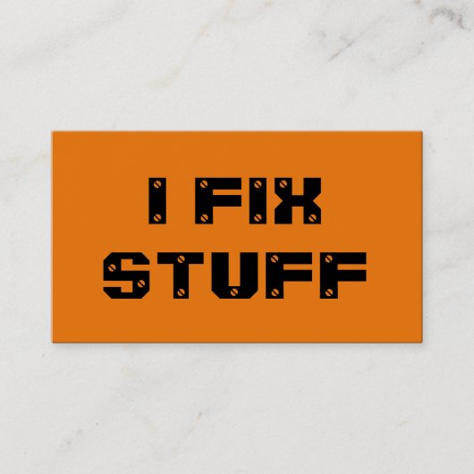 Wartungs-Service für Berufliche Reparaturen Visitenkarte (Vorderseite)