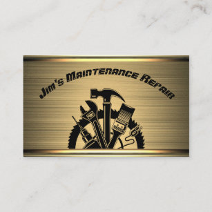 Wartungs-Service für Handyman Gold Steel Visitenkarte