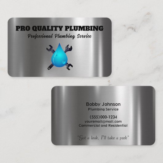 Wartungs-Service für Handyman Plumber Visitenkarte (Vorne/Hinten)