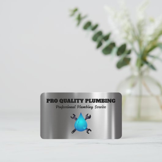 Wartungs-Service für Handyman Plumber Visitenkarte (Stehend Vorderseite)