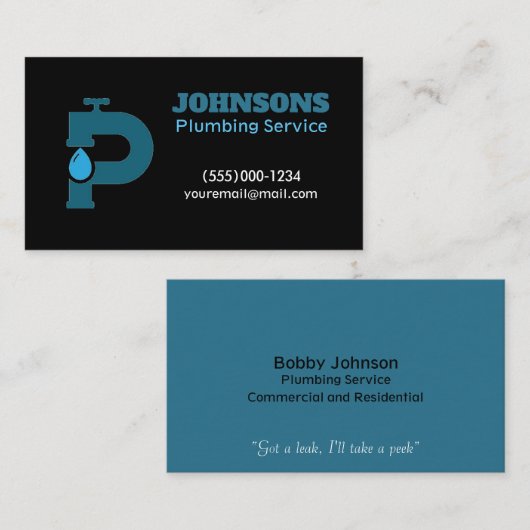 Wartungs-Service für Handyman Plumber Visitenkarte (Vorne/Hinten)