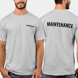 Wartungspersonal-Shirt mit personalisiertem Namen T-Shirt