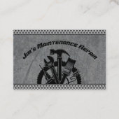 Wartungsservice für Handyman-Stahlplatten Visitenkarte (Vorderseite)