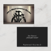 Wartungsservice für Handyman-Stahlplatten Visitenkarte (Vorne/Hinten)