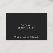 Wartungsservice für Handyman-Stahlplatten Visitenkarte (Rückseite)