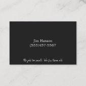 Wartungsservice für Handyman-Stahlplatten Visitenkarte (Rückseite)