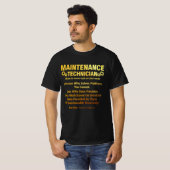 Wartungstechniker für die Auftragsdefinition T-Shirt (Vorne ganz)