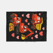 Wartungstruck-Kunst zum Valentinstag Fleecedecke (Vorderseite (Horizontal))