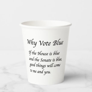 Warum 2024 Blue wählen Pappbecher