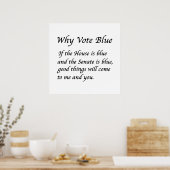 Warum 2024 Blue wählen Poster (Küche)