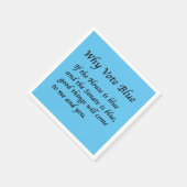 Warum 2024 Blue wählen Serviette (Ecke)