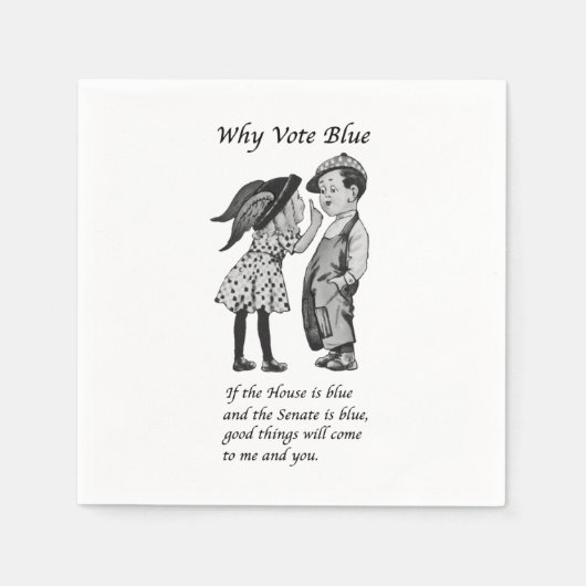 Warum 2024 Blue wählen Serviette (Vorderseite)