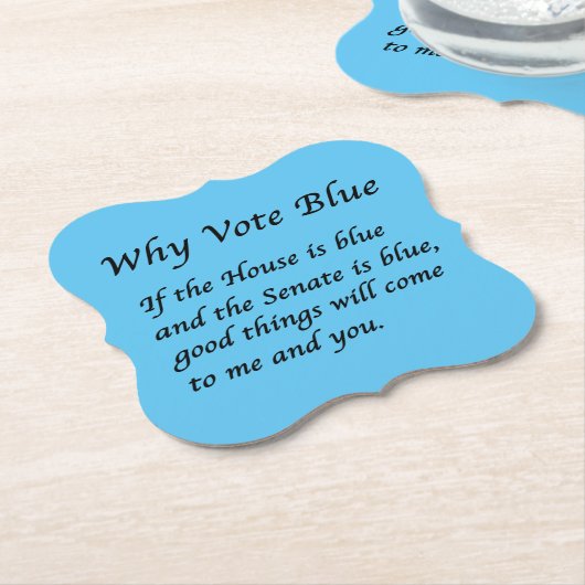 Warum 2024 Blue wählen Untersetzer (angewinkelt)