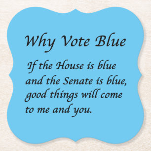 Warum 2024 Blue wählen Untersetzer