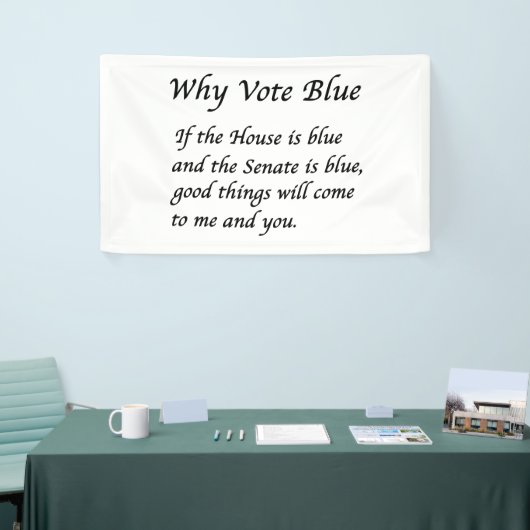 Warum 2026 Blue wählen Banner (Messeveranstaltung)