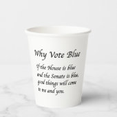 Warum 2026 Blue wählen Pappbecher (Vorderseite)