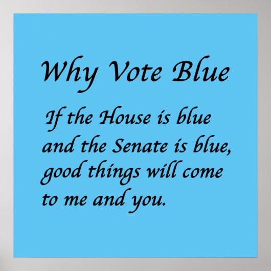 Warum 2026 Blue wählen Poster (Vorne)