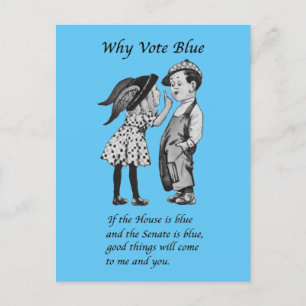 Warum 2026 Blue wählen Postkarte