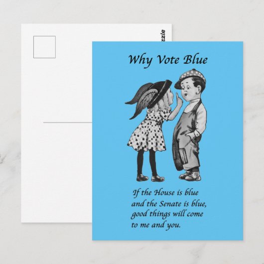 Warum 2026 Blue wählen Postkarte (Vorne/Hinten)