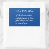 Warum 2026 Blue wählen Rechteckiger Aufkleber (Tasche)