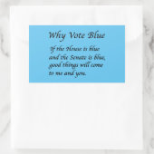 Warum 2026 Blue wählen Rechteckiger Aufkleber (Tasche)