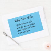 Warum 2026 Blue wählen Rechteckiger Aufkleber (Umschlag)