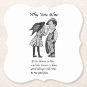 Warum 2026 Blue wählen Untersetzer (Vorderseite)