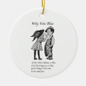 Warum 2028 völlig blau abstimmen keramik ornament (Vorne)