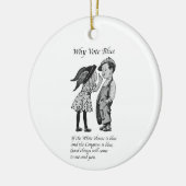 Warum 2028 völlig blau abstimmen keramik ornament (Links)