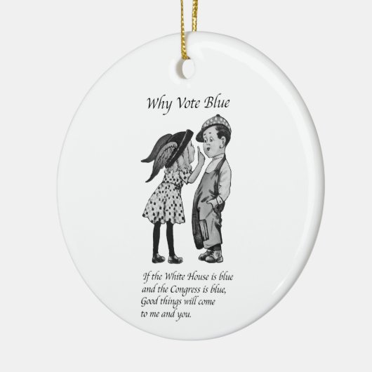 Warum 2028 völlig blau abstimmen keramik ornament (Links)