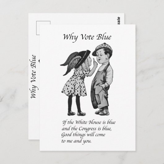 Warum 2028 völlig blau abstimmen postkarte (Vorne/Hinten)