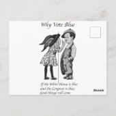 Warum 2028 völlig blau abstimmen postkarte (Rückseite)