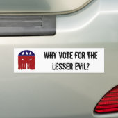 Warum Abstimmung für das wenige Übel? Autoaufkleber (Auf Auto)