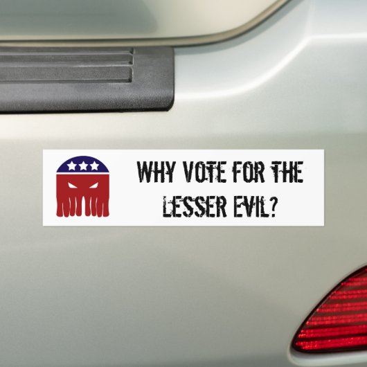 Warum Abstimmung für das wenige Übel? Autoaufkleber (Auf Auto)