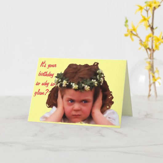 Warum also Glum? Karte (Gelbe Blume)