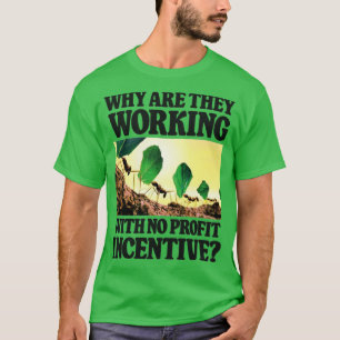 Warum arbeiten sie ohne Gewinnanreize? T-Shirt