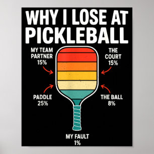 Warum beim Pickleball verlieren Liebhaber Männer l Poster