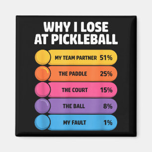 Warum beim Pickleball verlieren lustiges Diagramm Magnet