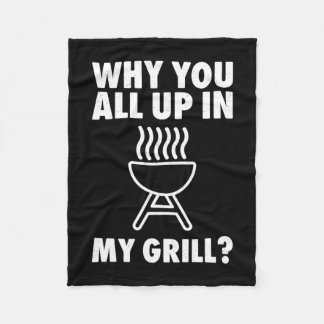 Warum bist du mir im Weg beim Grillen BBQ Papa Män Fleecedecke