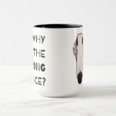 Warum Borzoi-Hund auf lange Sicht Tasse (Zentrum)