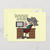 Warum Chance harte Arbeit Spaß Postkarte (Vorne/Hinten)